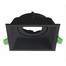 FARETTO DA INCASSO QUADRATO CM 10X10 BIANCO O NERO GHIERA ORIENTABILE ANTIABBAGLIAMENTO LAMPADINA GU CRISTALENSI LAMPADINE - Cri 2