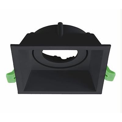 FARETTO DA INCASSO QUADRATO CM 10X10 BIANCO O NERO GHIERA ORIENTABILE ANTIABBAGLIAMENTO LAMPADINA GU CRISTALENSI LAMPADINE - Cri