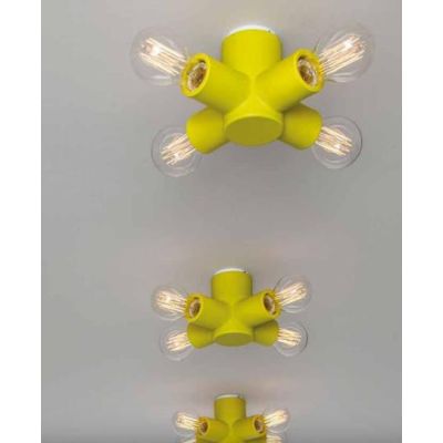 TRAFFIC PLAFONIERA APPLIQUE 4 LUCI IN CERAMICA COLORATA D22 CM MADE IN ITALY TOSCOT - Cristalensi Shop Online