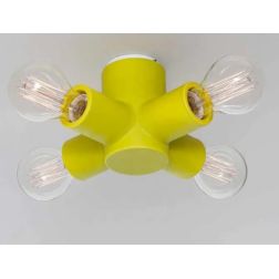 TRAFFIC PLAFONIERA APPLIQUE 4 LUCI IN CERAMICA COLORATA D22 CM MADE IN ITALY TOSCOT - Cristalensi Shop Online 2