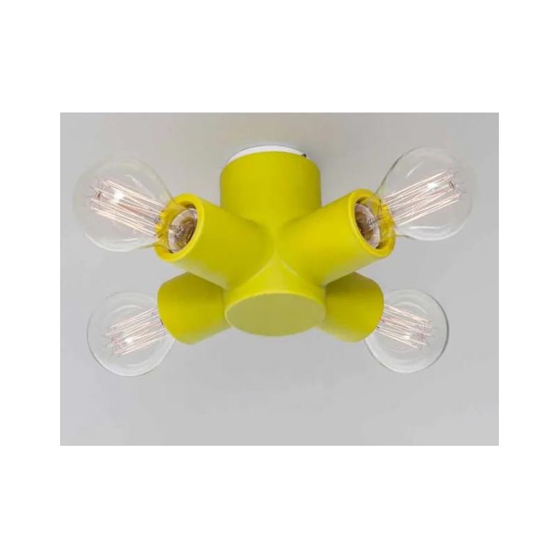 TRAFFIC PLAFONIERA APPLIQUE 4 LUCI IN CERAMICA COLORATA D22 CM MADE IN ITALY TOSCOT - Cristalensi Shop Online