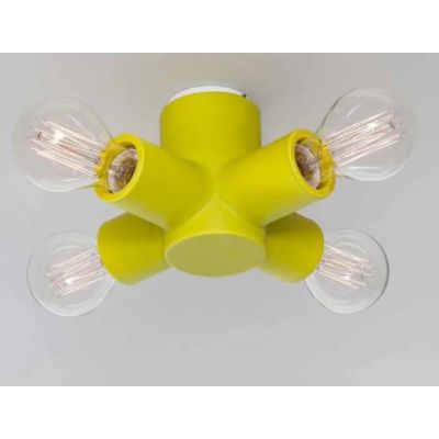 TRAFFIC PLAFONIERA APPLIQUE 4 LUCI IN CERAMICA COLORATA D22 CM MADE IN ITALY TOSCOT - Cristalensi Shop Online