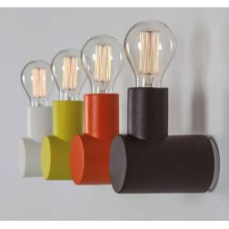 TRAFFIC APPLIQUE 1 LUCE IN CERAMICA COLORATA ALTEZZA 15 CM MADE IN ITALY TOSCOT - Cristalensi Shop Online 2