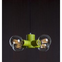TRAFFIC SOSPENSIONE 4 LUCI ORIGINALE IN CERAMICA COLORATA D22 CM MADE IN ITALY TOSCOT - Cristalensi Shop Online