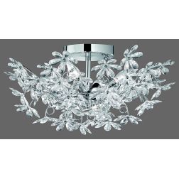 FLOWER 4 PLAFONIERA CON FIORI IN CRISTALLO POLIMERO COLORATI O TRASPARENTI D.51 RL - Cristalensi Shop Online 2