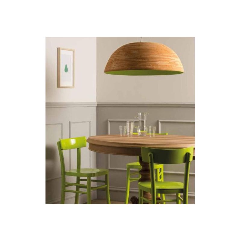 NOTORIUS SOSPENSIONE RUSTICA A CAMPANA D60 CM IN CERAMICA DECORATA MADE IN ITALY TOSCOT - Cristalensi Shop Online