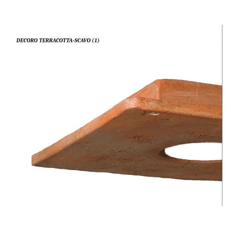 VIVALDI PLAFONIERA PICCOLA QUADRATA 25X25 RUSTICA CERAMICA MADE IN ITALY ATTACCO GX53 TOSCOT - Cristalensi Shop Online