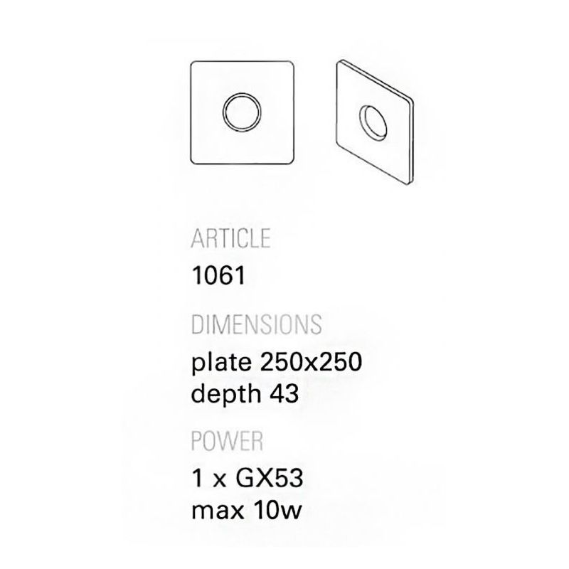 VIVALDI PLAFONIERA PICCOLA QUADRATA 25X25 RUSTICA CERAMICA MADE IN ITALY ATTACCO GX53 TOSCOT - Cristalensi Shop Online