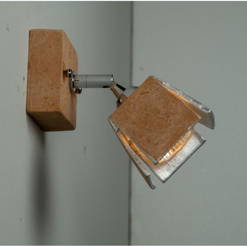 APUANE FARETTO A PARETE ORIENTABILE 1 LUCE IN CERAMICA DECORATA A MANO IN ITALIA ATTACCO GU10 TOSCOT - Cristalensi Shop Online