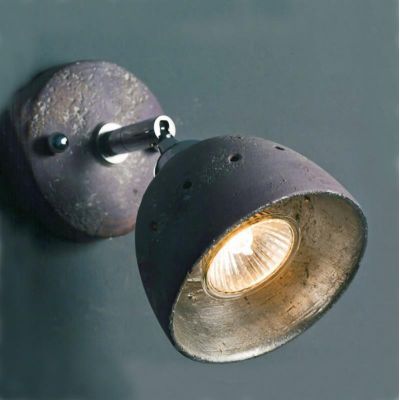 APUANE FARETTO A PARETE ORIENTABILE 1 LUCE IN CERAMICA DECORATA A MANO IN ITALIA ATTACCO GU10 TOSCOT - Cristalensi Shop Online