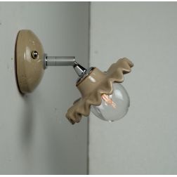 APUANE FARETTO A PARETE ORIENTABILE 1 LUCE IN CERAMICA DECORATA A MANO IN ITALIA ATTACCO G9 TOSCOT - Cristalensi Shop Online