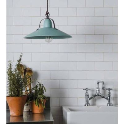 ASIAGO SOSPENSIONE RUSTICA D25 CM IN CERAMICA DECORATA MADE IN ITALY ATTACCO E27 TOSCOT - Cristalensi Shop Online