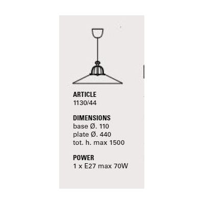 ASIAGO SOSPENSIONE RUSTICA D44 CM IN CERAMICA DECORATA MADE IN ITALY ATTACCO E27 TOSCOT - Cristalensi Shop Online