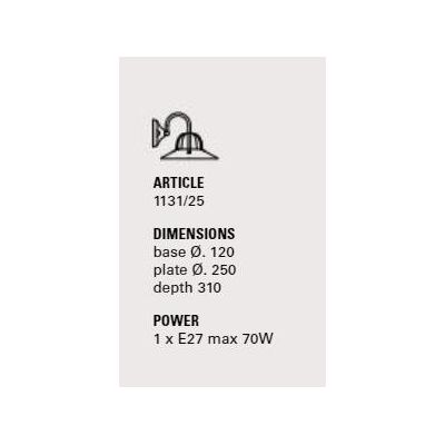 ASIAGO APPLIQUE RUSTICA PIATTO D25 CM IN CERAMICA DECORATA MADE IN ITALY ATTACCO E27 TOSCOT - Cristalensi Shop Online