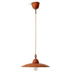 SETTIMELLO SOSPENSIONE RUSTICA PIATTO D35 CM IN TERRACOTTA LAVORATA A MANO IN ITALIA TOSCOT - Cristalensi Shop Online 2