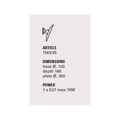 SETTIMELLO APPLIQUE SPOT RUSTICA PIATTO D35 CM IN TERRACOTTA LAVORATA A MANO IN ITALIA TOSCOT - Cristalensi Shop Online