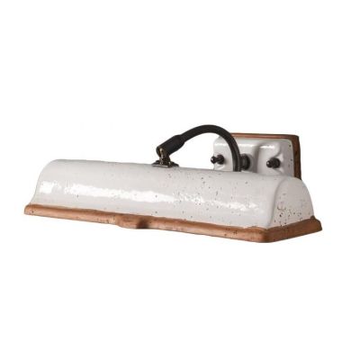 VINCI LAMPADA DA PARETE PER QUADRI O SPECCHI IN TERRACOTTA LAVORATA A MANO MADE IN ITALY TOSCOT - Cristalensi Shop Online