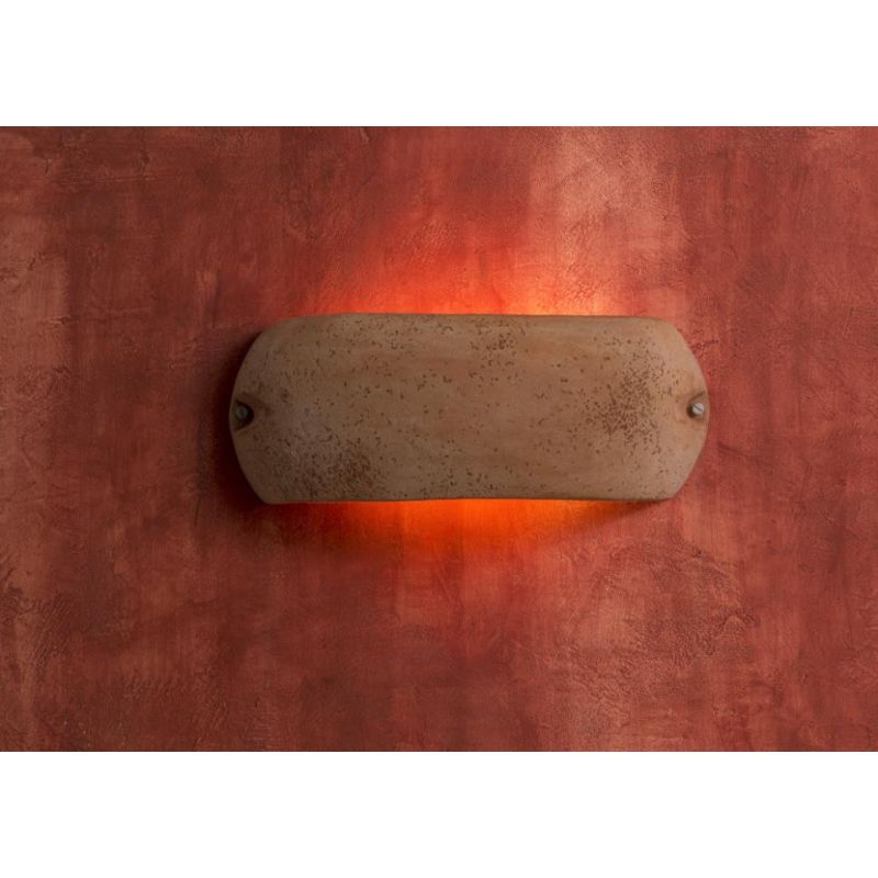 CASTELVERDE APPLIQUE A FASCIA RUSTICA IP55 PER AMBIENTI ESTERNI IN TERRACOTTA MADE IN ITALY TOSCOT - Cristalensi Shop Online