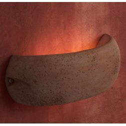 CASTELVERDE APPLIQUE A FASCIA RUSTICA IP55 PER AMBIENTI ESTERNI IN TERRACOTTA MADE IN ITALY TOSCOT - Cristalensi Shop Online