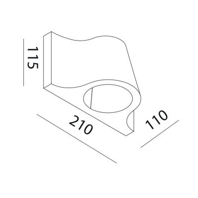LIDO APPLIQUE SINUOSA RUSTICA IP55 PER AMBIENTI ESTERNI ED INTERNI IN TERRACOTTA MADE IN ITALY TOSCOT - Cristalensi Shop Online