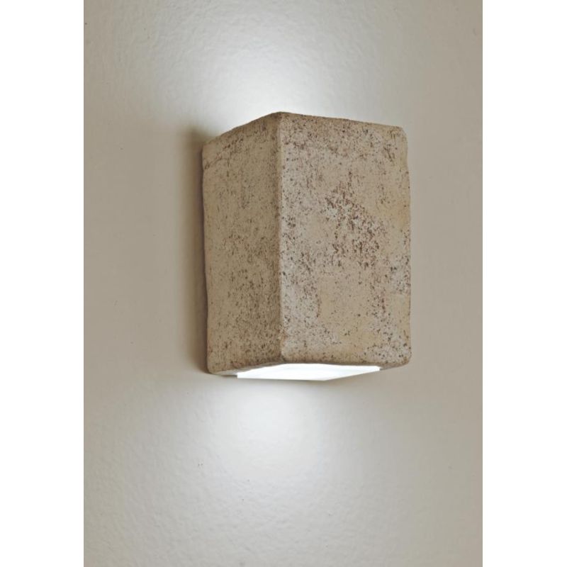 SMITH APPLIQUE RUSTICA IP65 LED 7W LUCE 3000K O 2700K IN TERRACOTTA MADE IN ITALY BI-EMISSIONE TOSCOT - Cristalensi Shop Online
