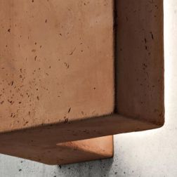 EDGE APPLIQUE RUSTICA IN TERRACOTTA IP65 LED 9W LUCE 3000K O 2700K MADE IN ITALY TOSCOT - Cristalensi Shop Online 2