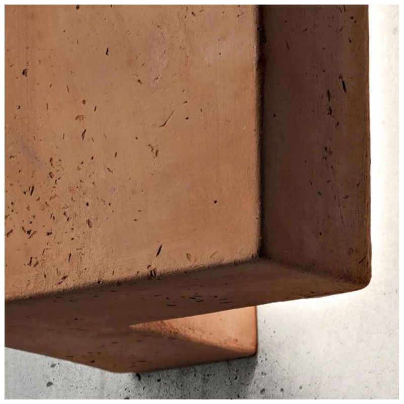 EDGE APPLIQUE RUSTICA IN TERRACOTTA IP65 LED 9W LUCE 3000K O 2700K MADE IN ITALY TOSCOT - Cristalensi Shop Online