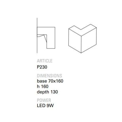 EDGE APPLIQUE RUSTICA IN TERRACOTTA IP65 LED 9W LUCE 3000K O 2700K MADE IN ITALY TOSCOT - Cristalensi Shop Online