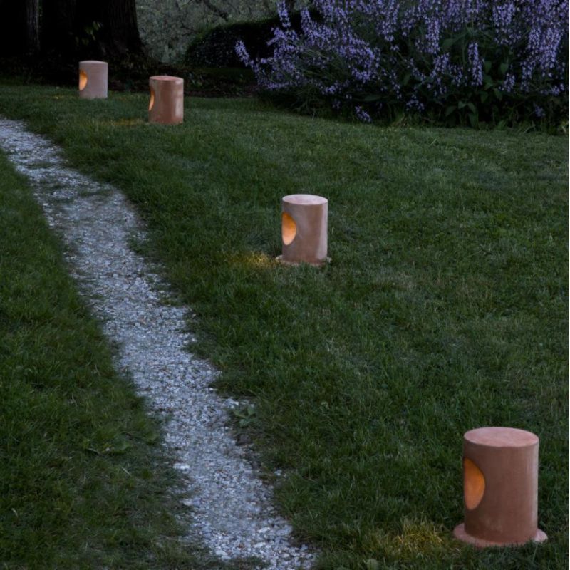 U-BOAT PALETTO DA GIARDINO IP65 IN TERRACOTTA 3 LUCI LED 10,5W LUCE 3000-2700K MADE IN ITALY TOSCOT - Cristalensi Shop Online