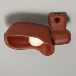 1181 BISTRO LAMPADA DA PARETE RUSTICA IN TERRACOTTA DECORATA A MANO MADE IN ITALY TOSCOT - Cristalensi Shop Online