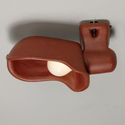 1181 BISTRO LAMPADA DA PARETE RUSTICA IN TERRACOTTA DECORATA A MANO MADE IN ITALY TOSCOT - Cristalensi Shop Online
