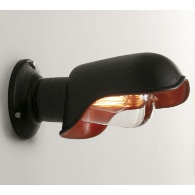 1182 BISTRO APPLIQUE RUSTICA PER ESTERNI IP44 IN TERRACOTTA DECORATA A MANO MADE IN ITALY TOSCOT - Cristalensi Shop Online