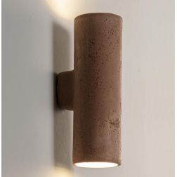 HANS APPLIQUE DA ESTERNI IP55 IN TERRACOTTA LAVORATA A MANO IN ITALIA BI-EMISSIONE ATTACCO GU10 TOSCOT - Cristalensi Shop Online