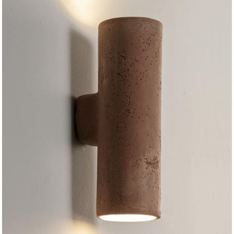 HANS APPLIQUE DA ESTERNI IP55 IN TERRACOTTA LAVORATA A MANO IN ITALIA BI-EMISSIONE ATTACCO GU10 TOSCOT - Cristalensi Shop Online