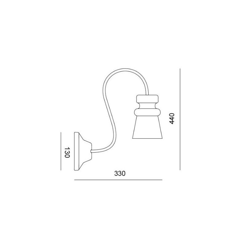 BATTERSEA LAMPADA DA PARETE DA ESTERNI IP44 IN TERRACOTTA H44 CM MADE IN ITALY TOSCOT - Cristalensi Shop Online