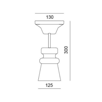 BATTERSEA PLAFONIERA DA ESTERNI IP44 IN TERRACOTTA H30 CM MADE IN ITALY TOSCOT - Cristalensi Shop Online