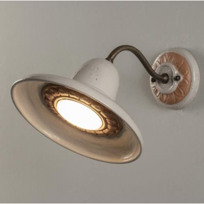 1231 SPOLETO LAMPADA A PARETE DA ESTERNI IP44 IN TERRACOTTA MADE IN ITALY ATTACCO GU10 TOSCOT - Cristalensi Shop Online