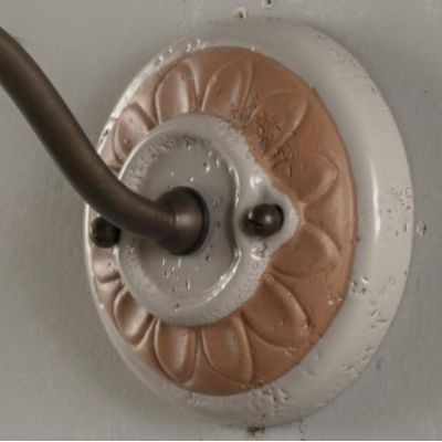 1231 SPOLETO LAMPADA A PARETE DA ESTERNI IP44 IN TERRACOTTA MADE IN ITALY ATTACCO GU10 TOSCOT - Cristalensi Shop Online