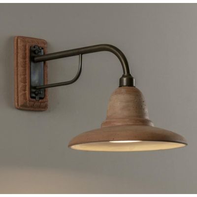 1232 SPOLETO LAMPADA A PARETE DA ESTERNI IP44 IN TERRACOTTA MADE IN ITALY ATTACCO GU10 TOSCOT - Cristalensi Shop Online