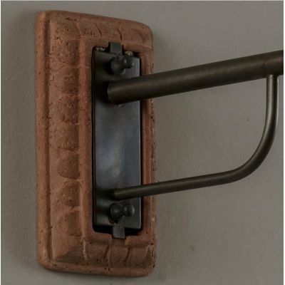 1232 SPOLETO LAMPADA A PARETE DA ESTERNI IP44 IN TERRACOTTA MADE IN ITALY ATTACCO GU10 TOSCOT - Cristalensi Shop Online
