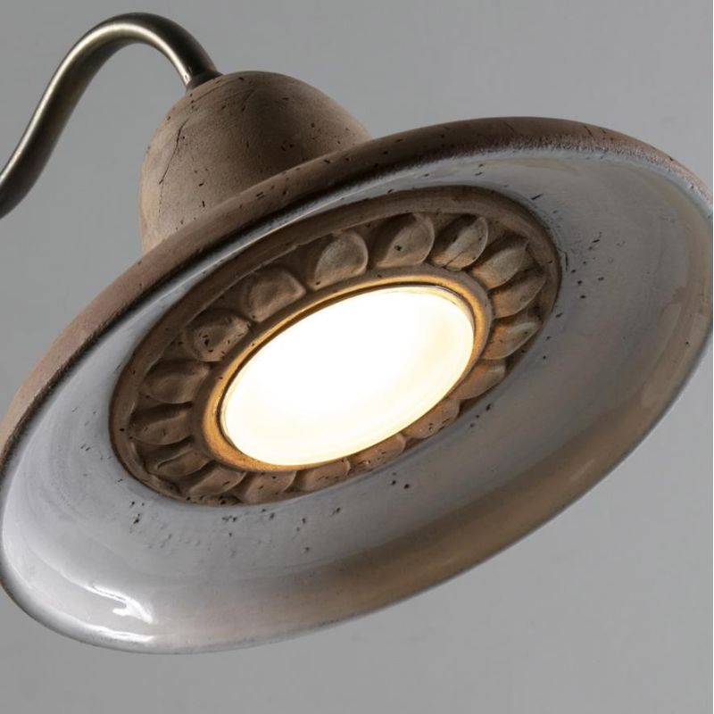 SPOLETO LAMPIONE DA GIARDINO 1 LUCE H165 CM IP44 IN TERRACOTTA MADE IN ITALY ATTACCO GU10 TOSCOT - Cristalensi Shop Online