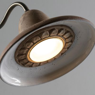 SPOLETO LAMPIONE DA GIARDINO 1 LUCE H220 CM IP44 IN TERRACOTTA MADE IN ITALY ATTACCO GU10 TOSCOT - Cristalensi Shop Online