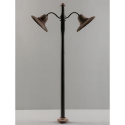 SPOLETO LAMPIONE DA GIARDINO 2 LUCI H165 CM IP44 IN TERRACOTTA MADE IN ITALY ATTACCO GU10 TOSCOT - Cristalensi Shop Online