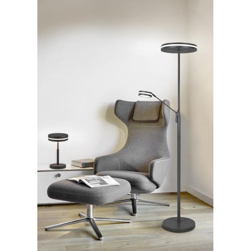 FRANKLIN PIANTANA DOPPIA EMISSIONE DI LUCE TOUCH DIMMER LED 40W 4 FINITURE COLORE TRIO LIGHTING - Cristalensi Shop Online