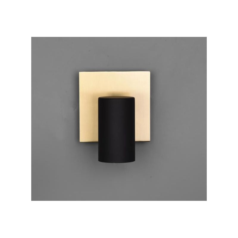 MARLEY FARETTO DA SOFFITTO O PARETE ORIENTABILE IN METALLO ORO CON SPOT CILINDRO NERO ATTACCO GU10 TRIO LIGHTING - Cristalensi S