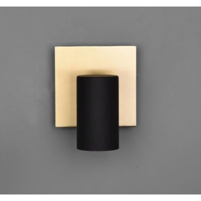 MARLEY FARETTO DA SOFFITTO O PARETE ORIENTABILE IN METALLO ORO CON SPOT CILINDRO NERO ATTACCO GU10 TRIO LIGHTING - Cristalensi S