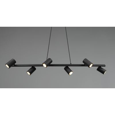 MARLEY SOSPENSIONE IN METALLO 4 FINITURE CON 6 SPOT CILINDRO ORIENTABILI ATTACCO 6XGU10 TRIO LIGHTING - Cristalensi Shop Online