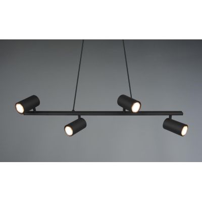 MARLEY SOSPENSIONE IN METALLO 4 FINITURE CON 4 SPOT CILINDRO ORIENTABILI ATTACCO 4XGU10 TRIO LIGHTING - Cristalensi Shop Online