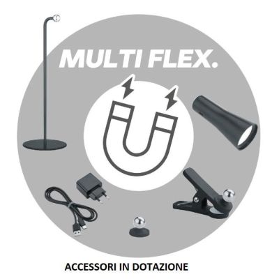 MAXI LAMPADA DA TAVOLO TOUCH BATTERIA RICARICABILE LED 2W LUCE 3000K PORTA USB 2 COLORI MAGNETICA RL - Cristalensi Shop Online
