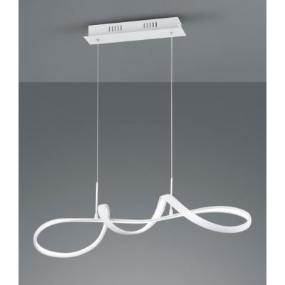 PERUGIA SOSPENSIONE SINUOSA IN FINITURA BIANCA O CROMO LED 37W LUCE 4000K DIMMERABILE MODERNA RL - Cristalensi Shop Online